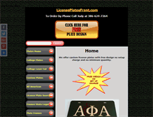 Tablet Screenshot of licenseplatesfront.com